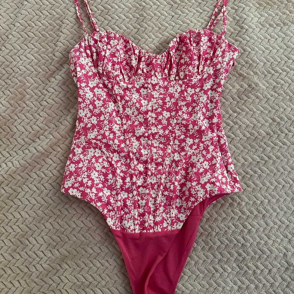 Zara Pink Floral Bodysuit